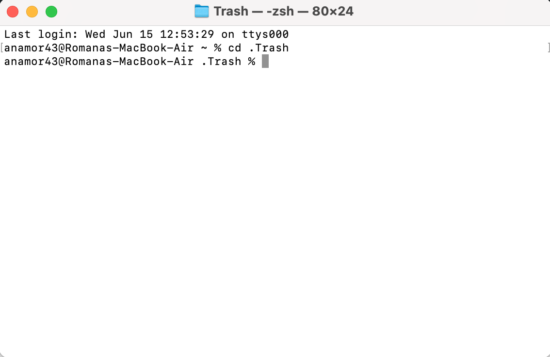 trash terminal mac