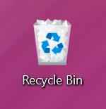 recycle bin on desktop