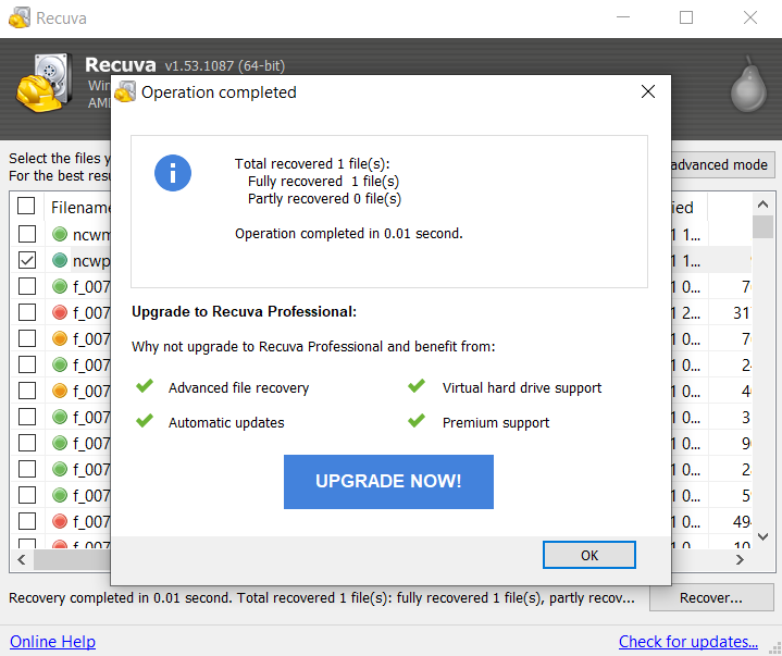 Recuva File Recovered