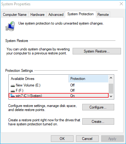 system properties