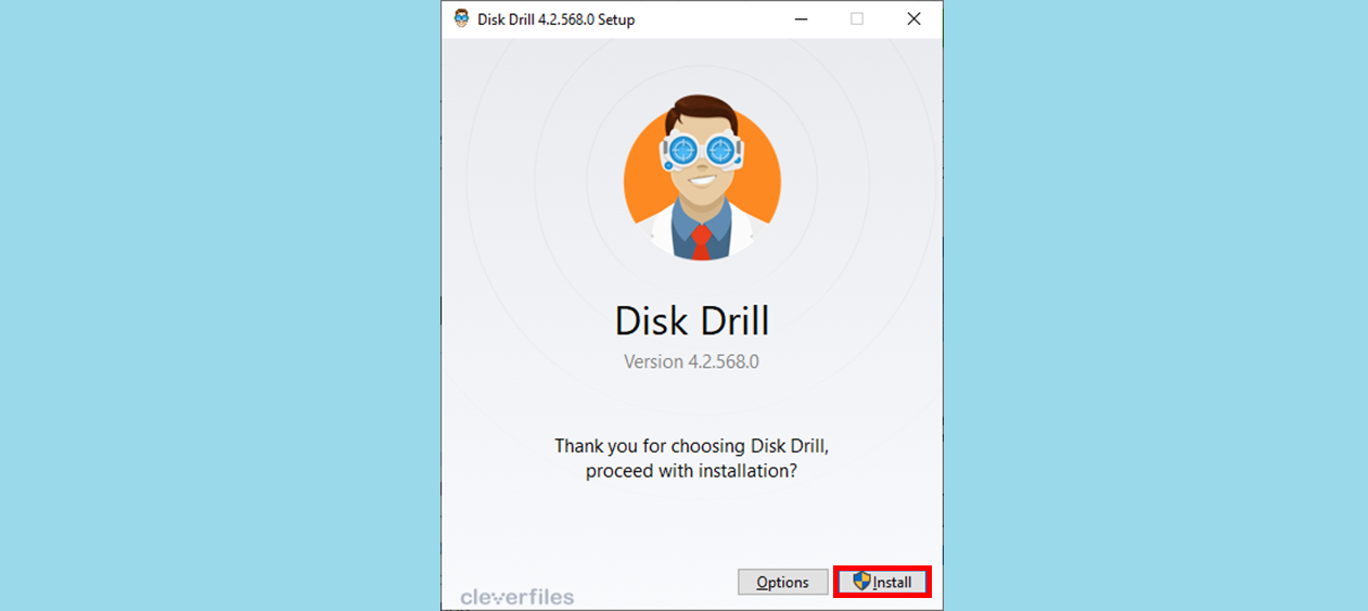 disk drill setup