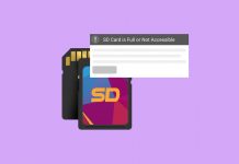 sd card is full or not accessible