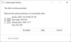 write protected sd card