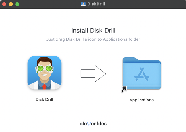 arrastar disk drill para aplicações