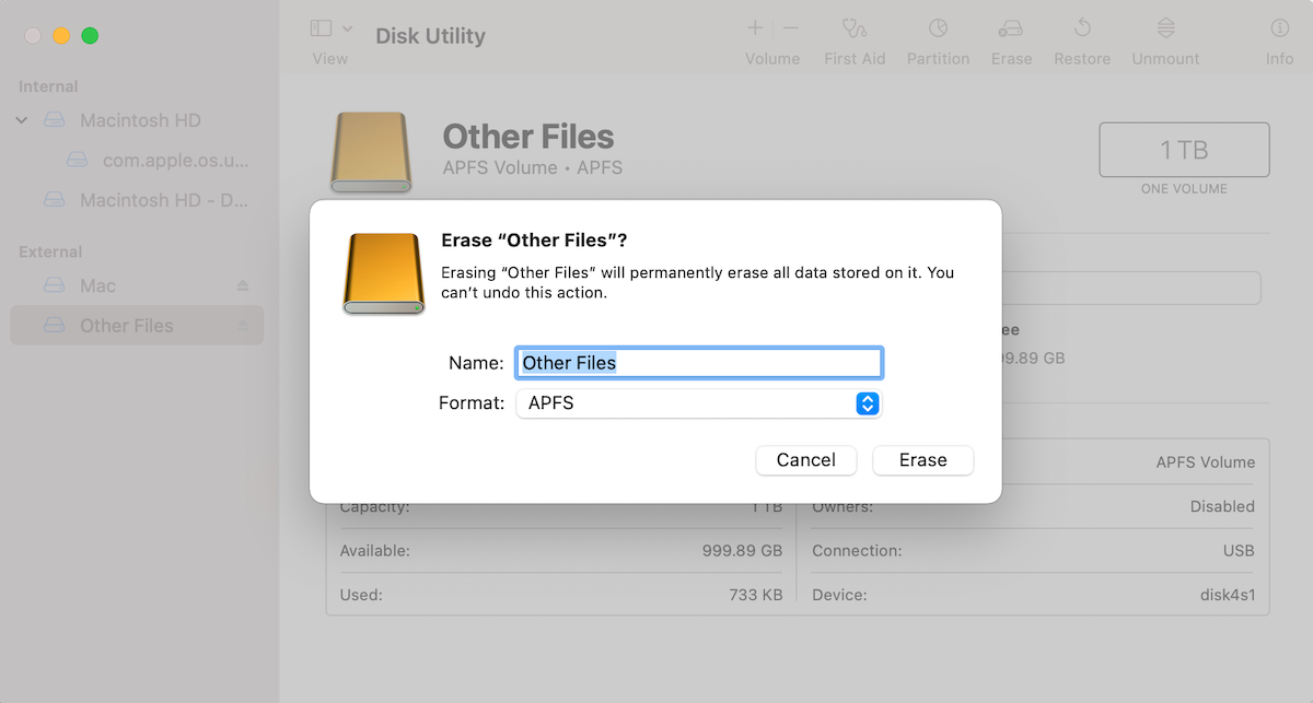 how to format partition on Mac 