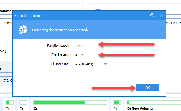 selecting file system for sandisk sd card