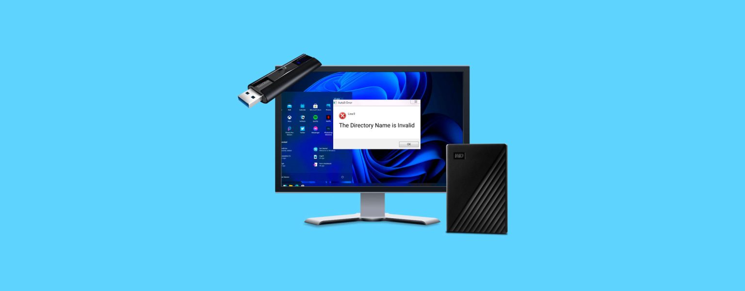 "Le nom du répertoire est invalide" Erreur Windows et comment la corriger