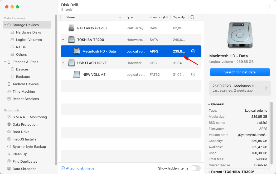 unidad disk drill mac