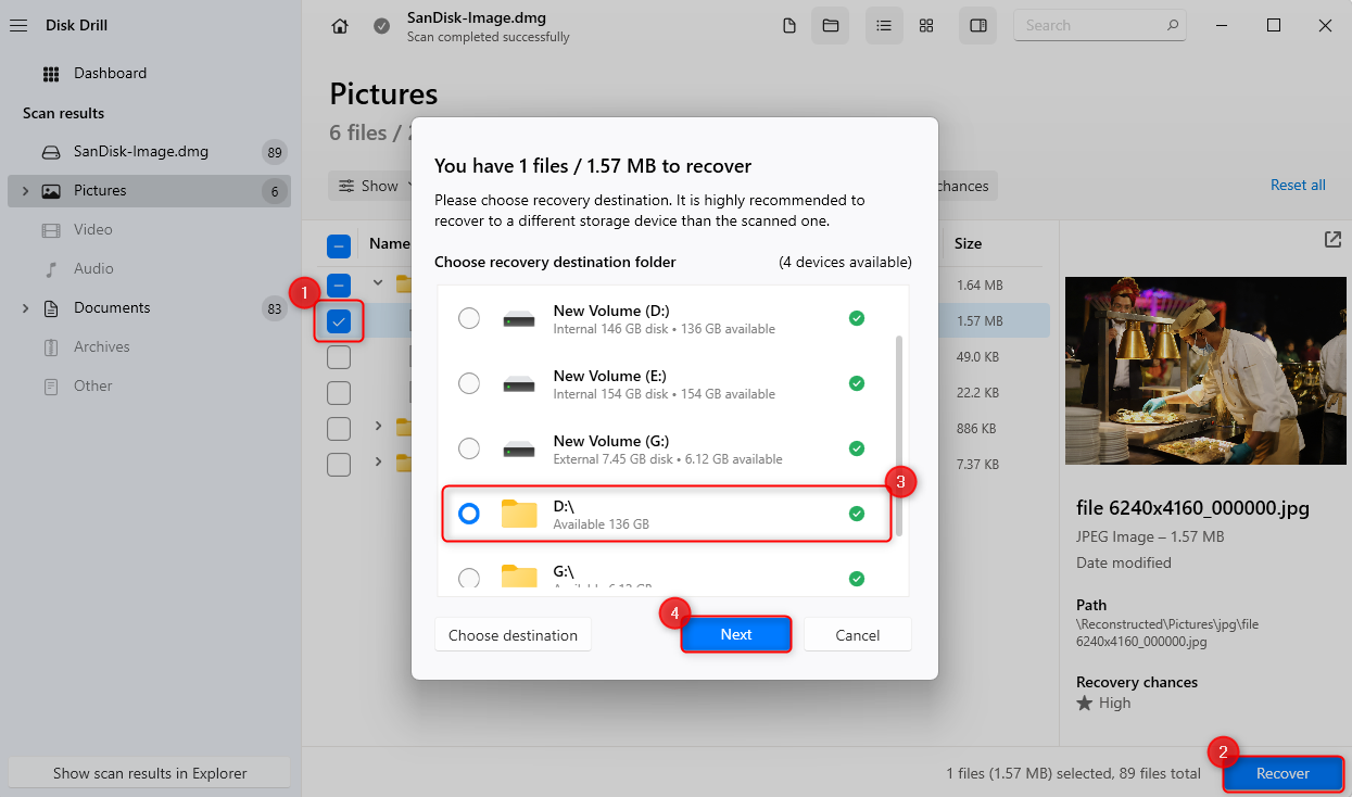 recovering files using disk drill