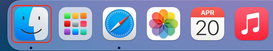 finder icon op dock