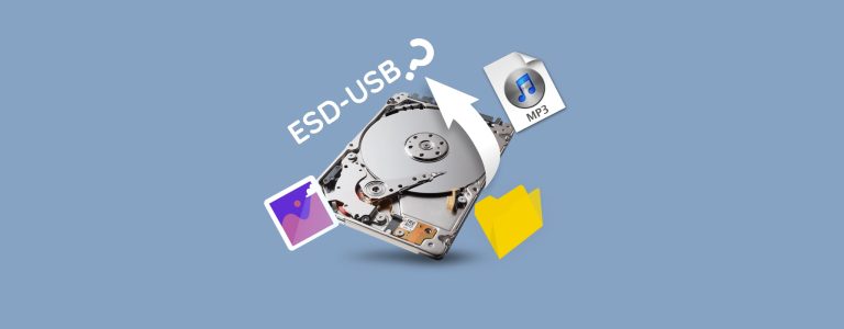 Kuinka palauttaa tietoja kovalevyltä, joka on muutettu ESD USB:ksi