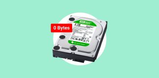 0 bytes drive