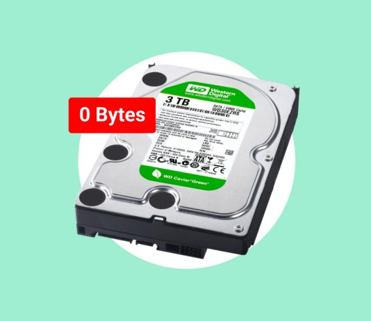 0 bytes drive