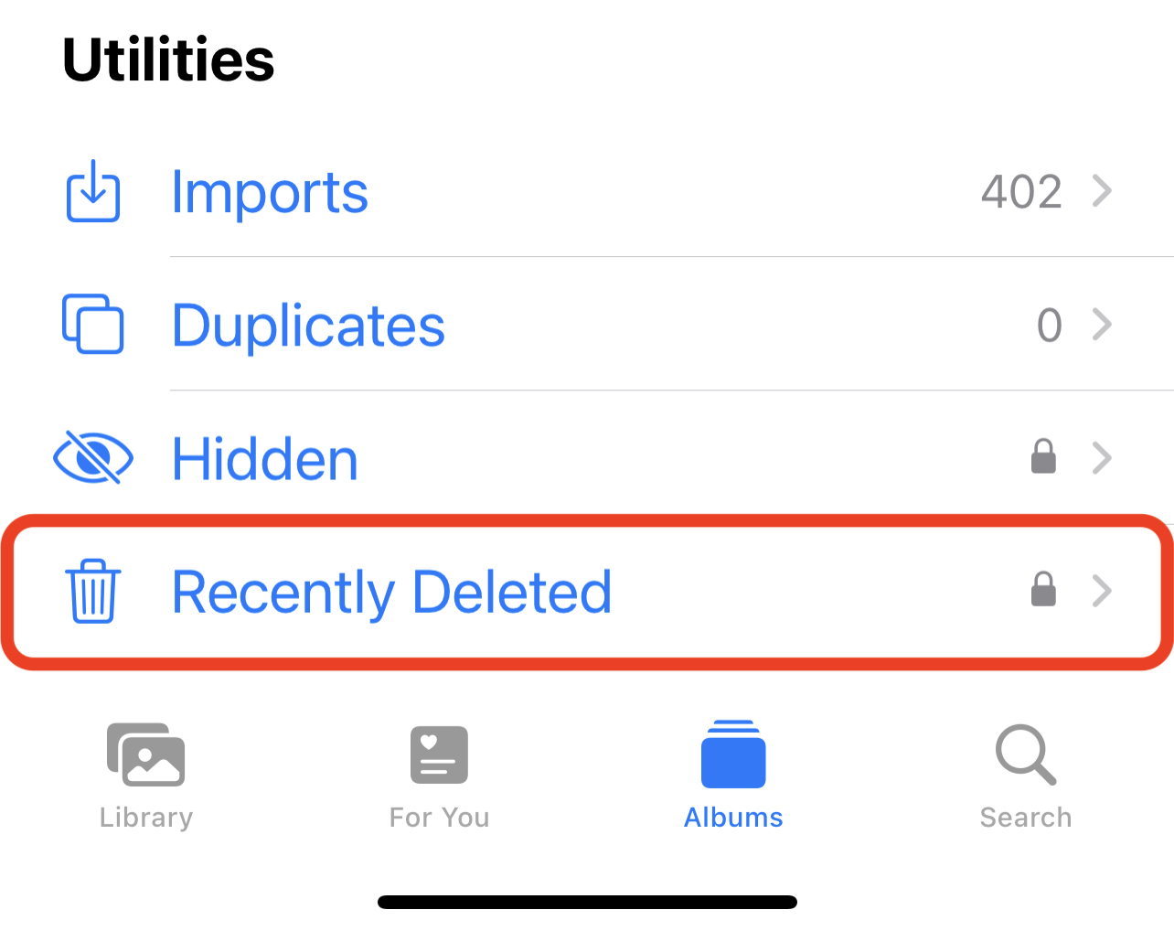 最近刪除的照片應用iphone