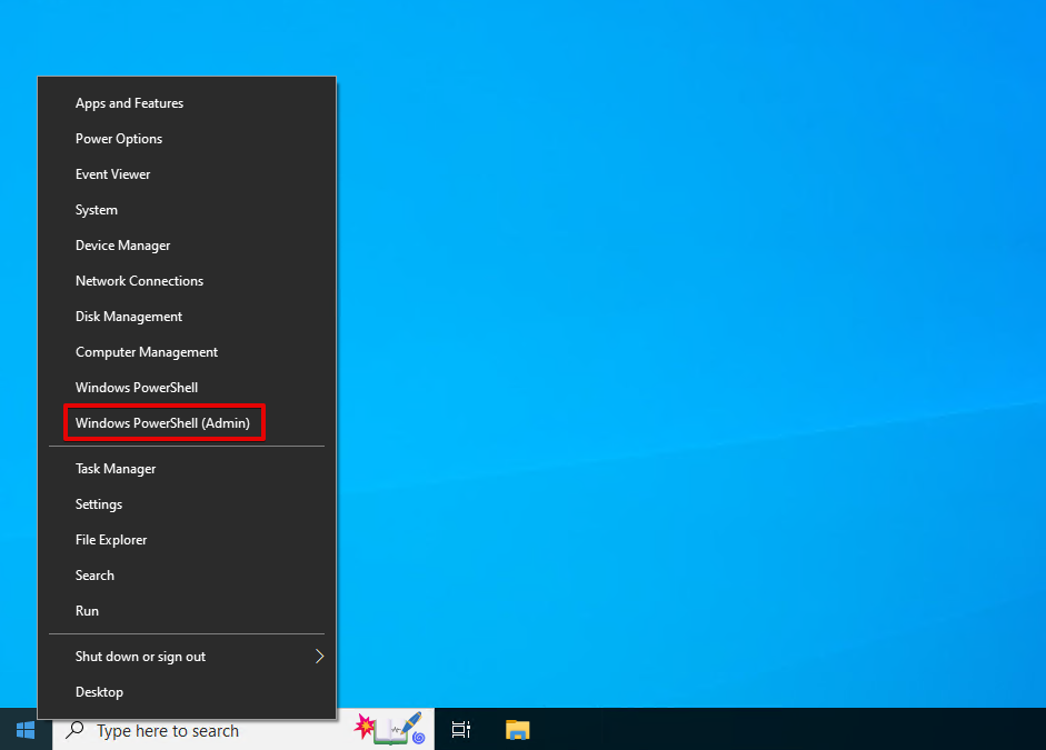 Windows PowerShellを開く。