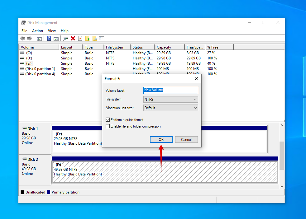 Completing the format details.