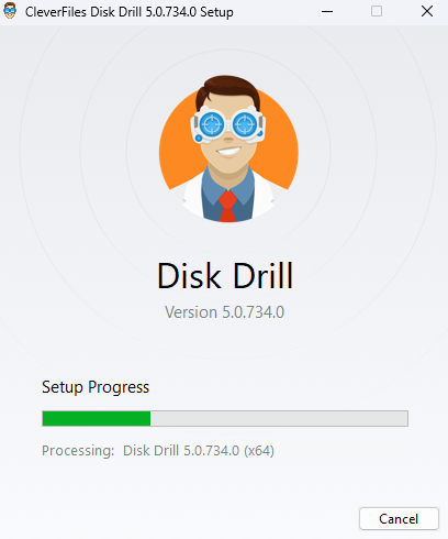 configuração do disk drill