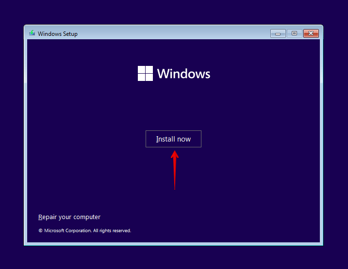 Installera Windows.