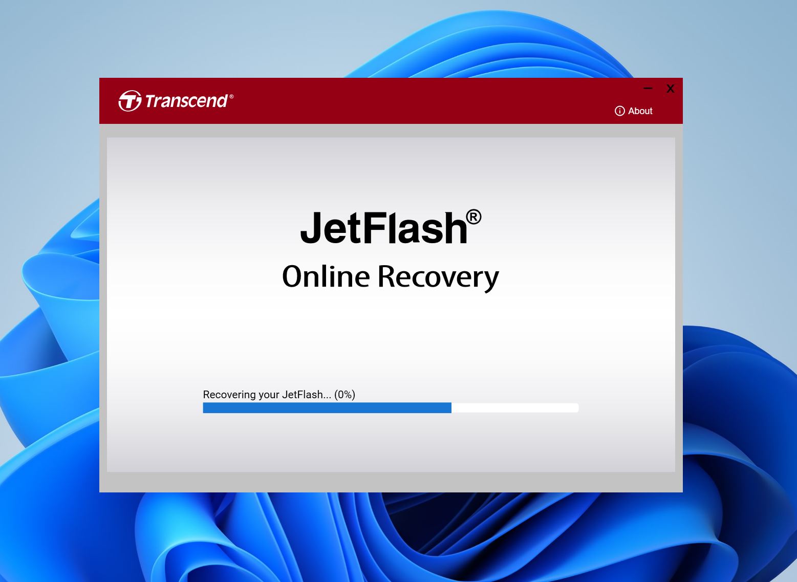 Software de Recuperação de USB Transcend JetFlash.