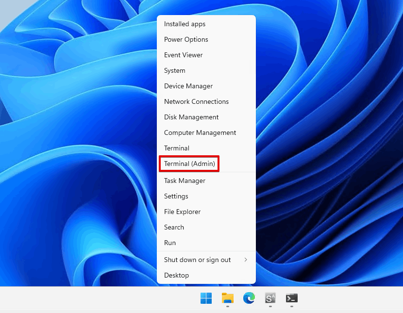 Öppnar Windows 11 Terminal.