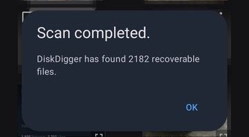 diskdigger scan complete