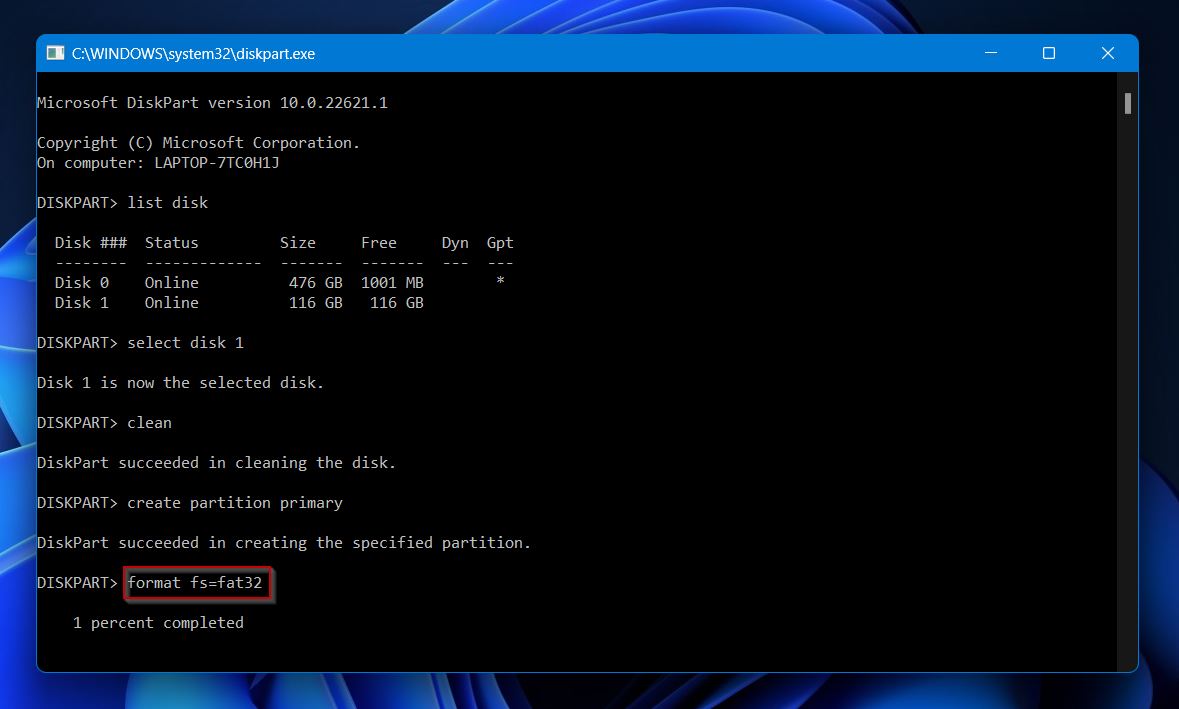 format partition