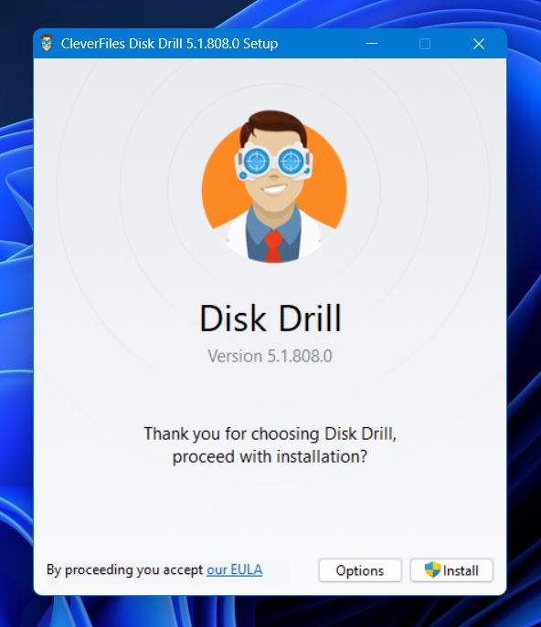 instalacja disk drill