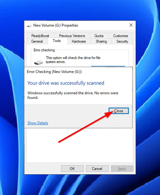 no errors windows check tool