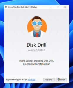 Windows'ta Disk Drill Yükleme