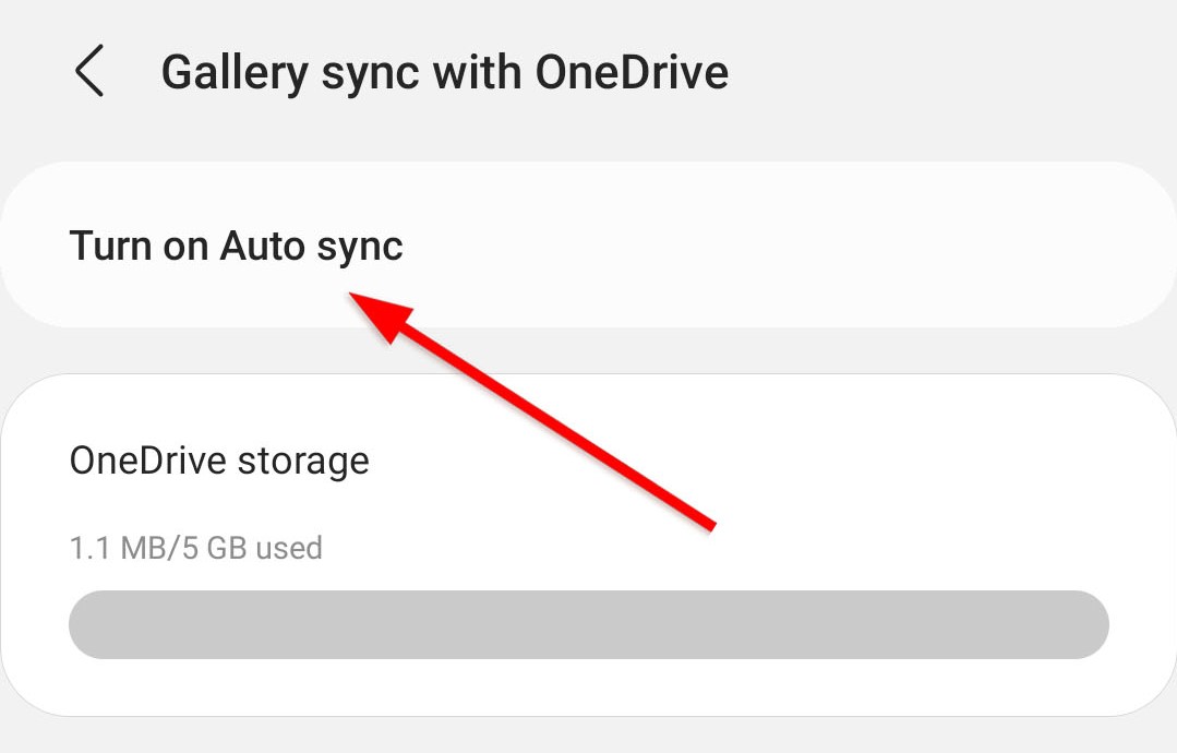 Turn On Auto Sync Option