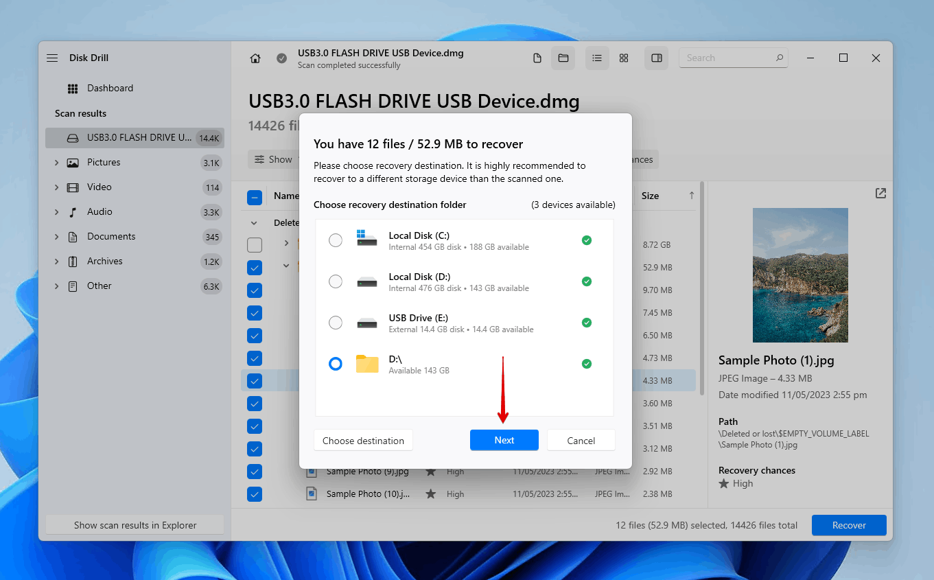 Finishing PS4 data recovery.