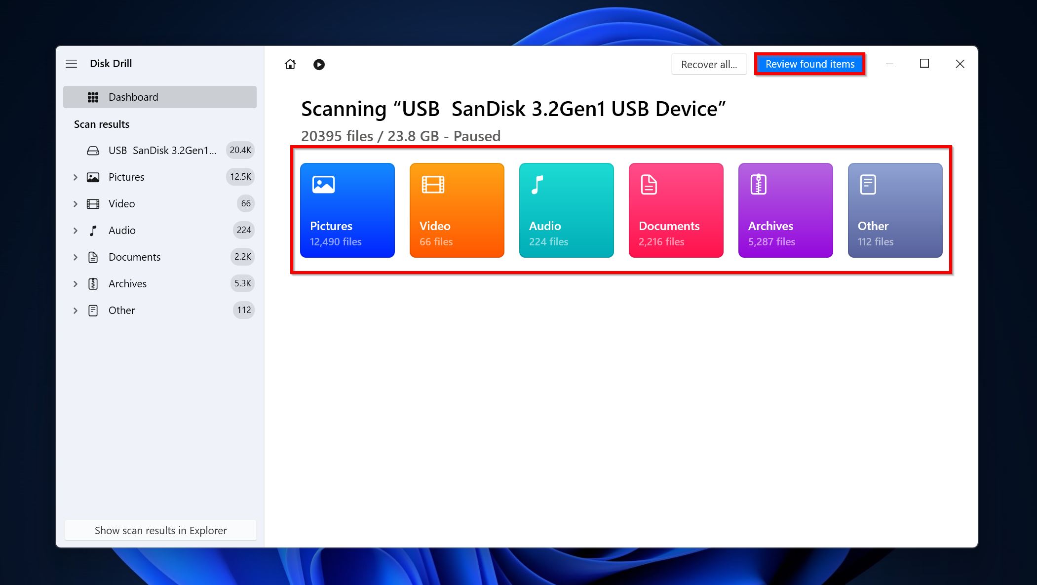 Disk Drillが見つけたものを見る