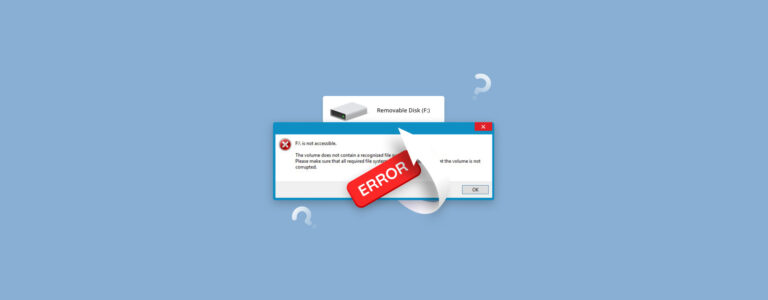 How to Fix Volume Does Not Contain A Recognized File System Error