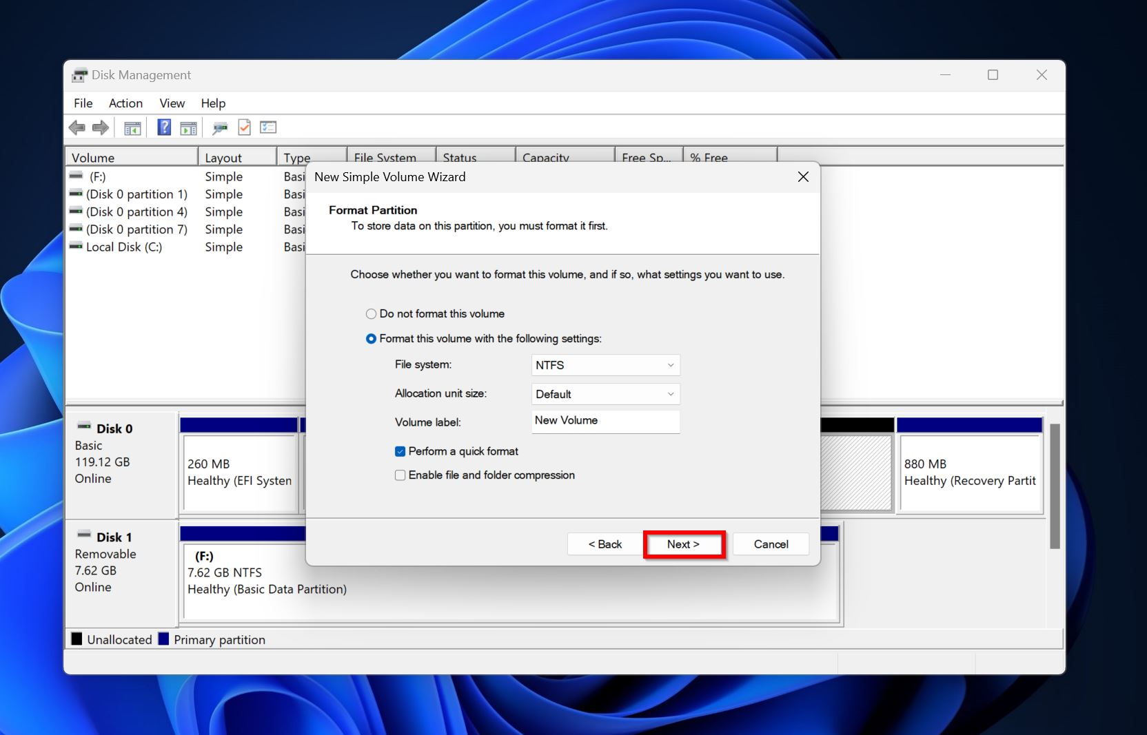 Format parameters in Disk Drill.