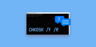 chkdsk /f /r