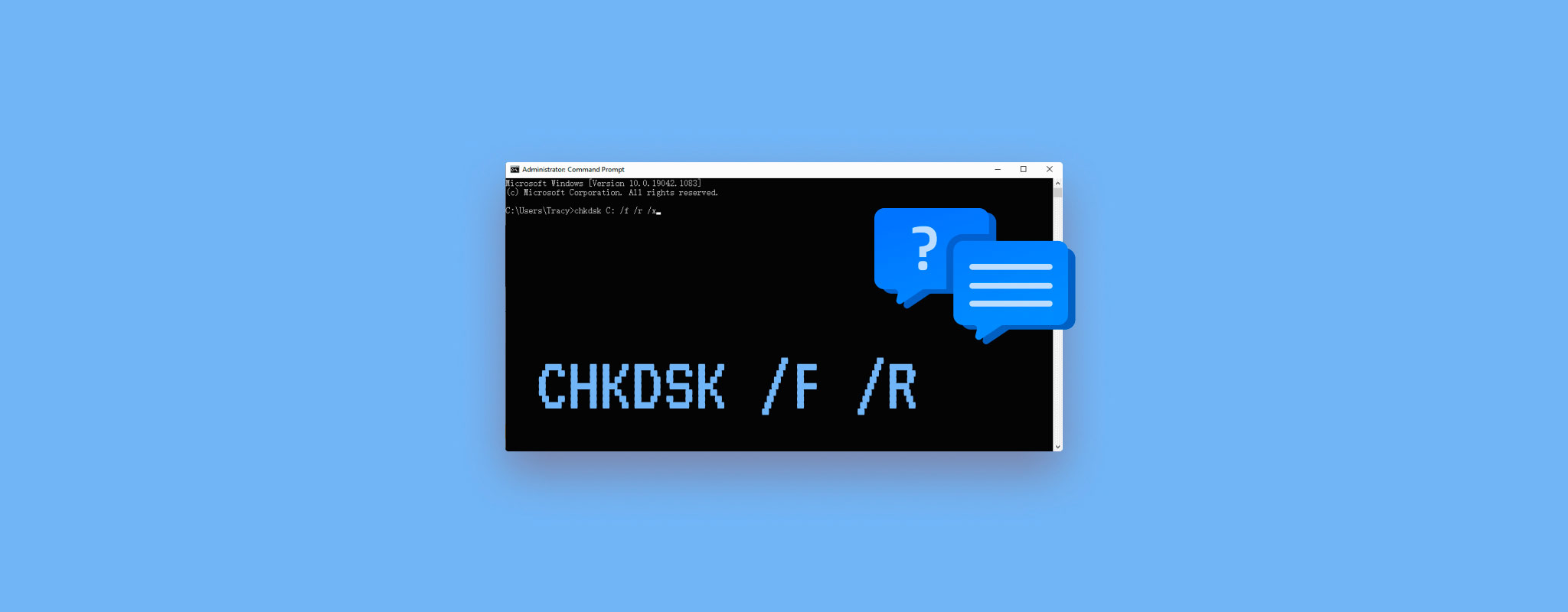 chkdsk /f /r