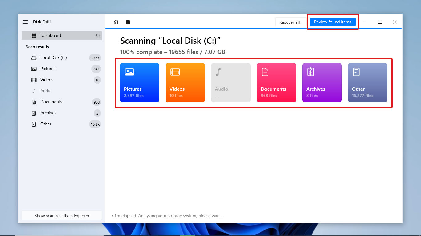 Anteprima file scansionati