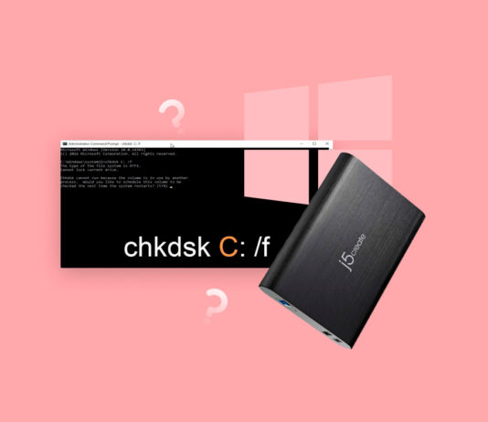 chkdsk is not available for raw drives