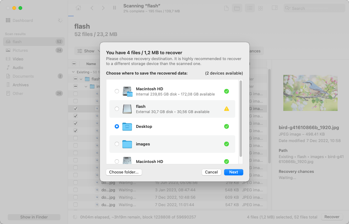 location for file recovery disk drill mac