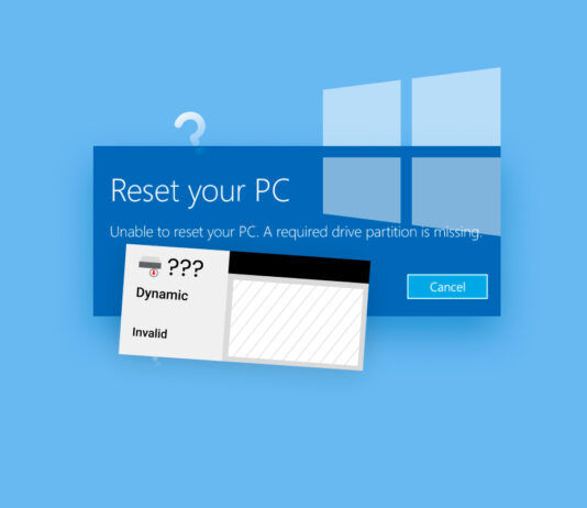 drive partition missing