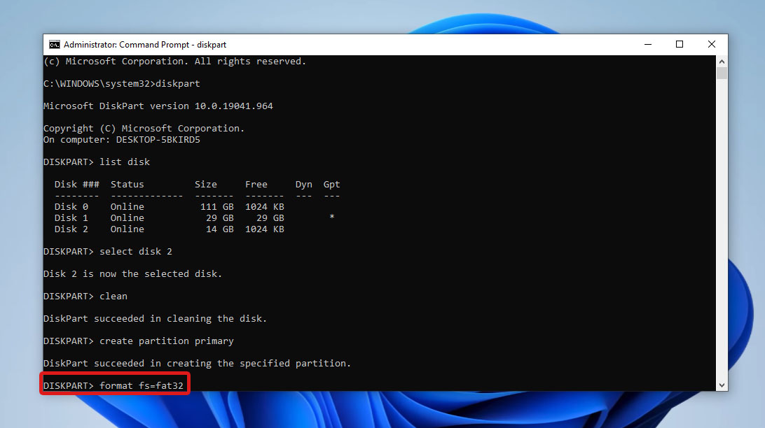 format file system