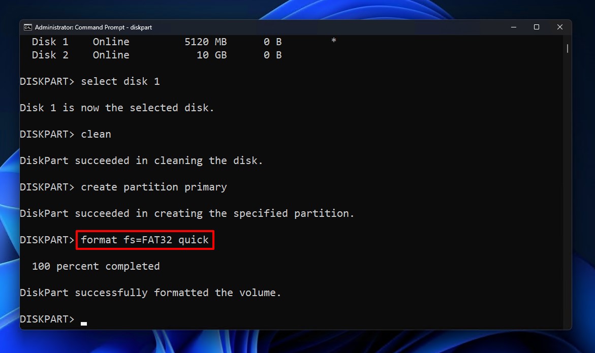 format drive to coherent file system