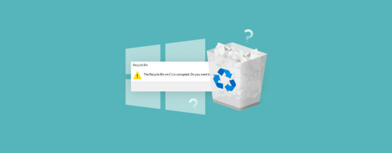 Så här fixar du felet ”Återvinningskorgen är skadad” på Windows-dator