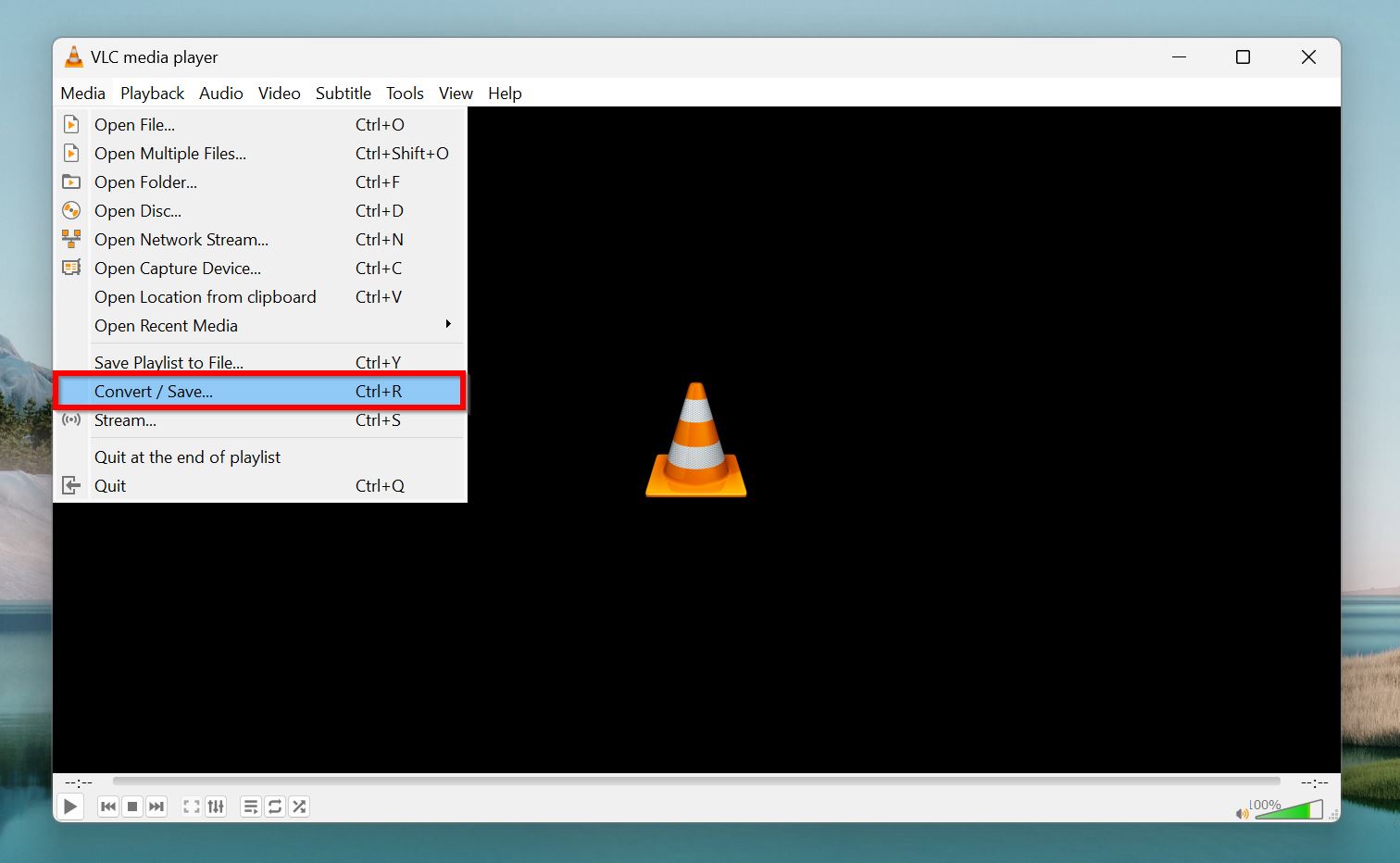 Convert/Save option in VLC.