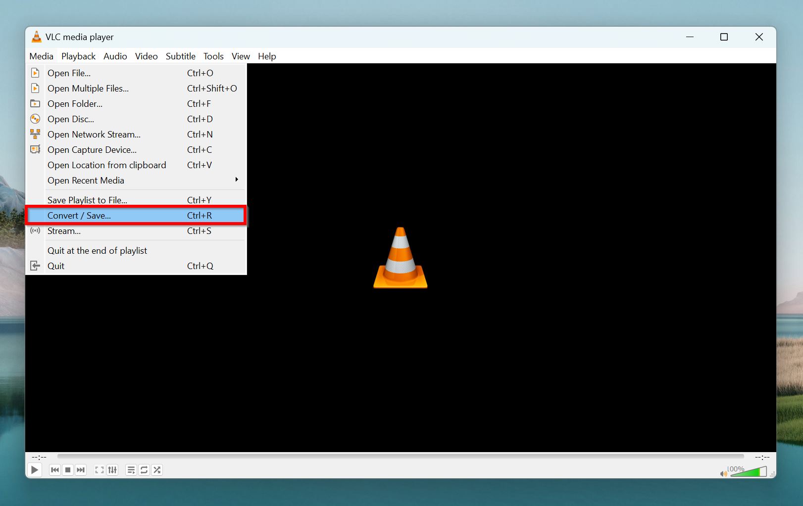 Convert / Save option in VLC.