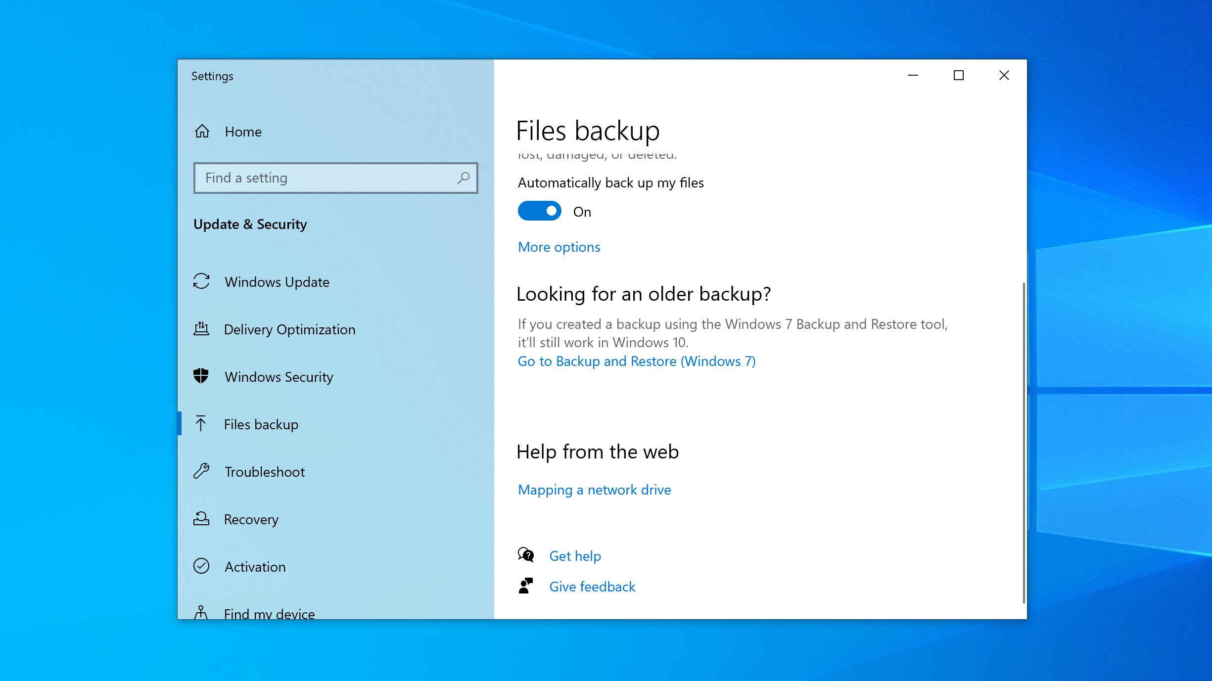 open backup and restore