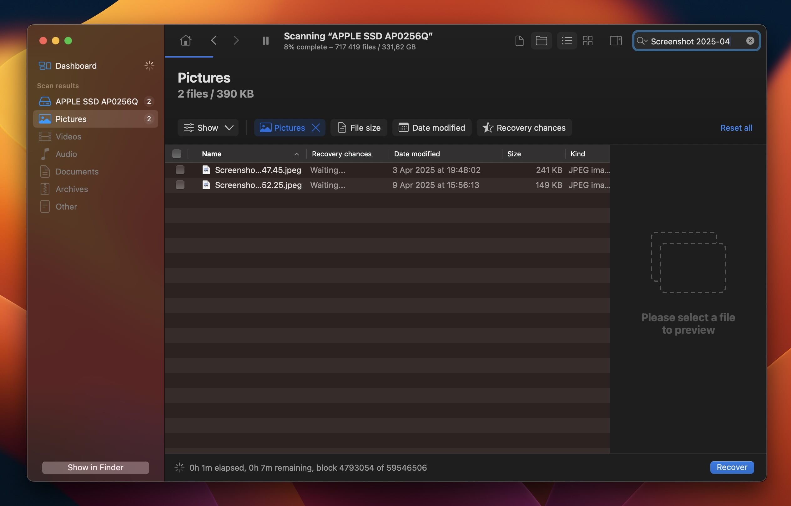 preview found items disk drill