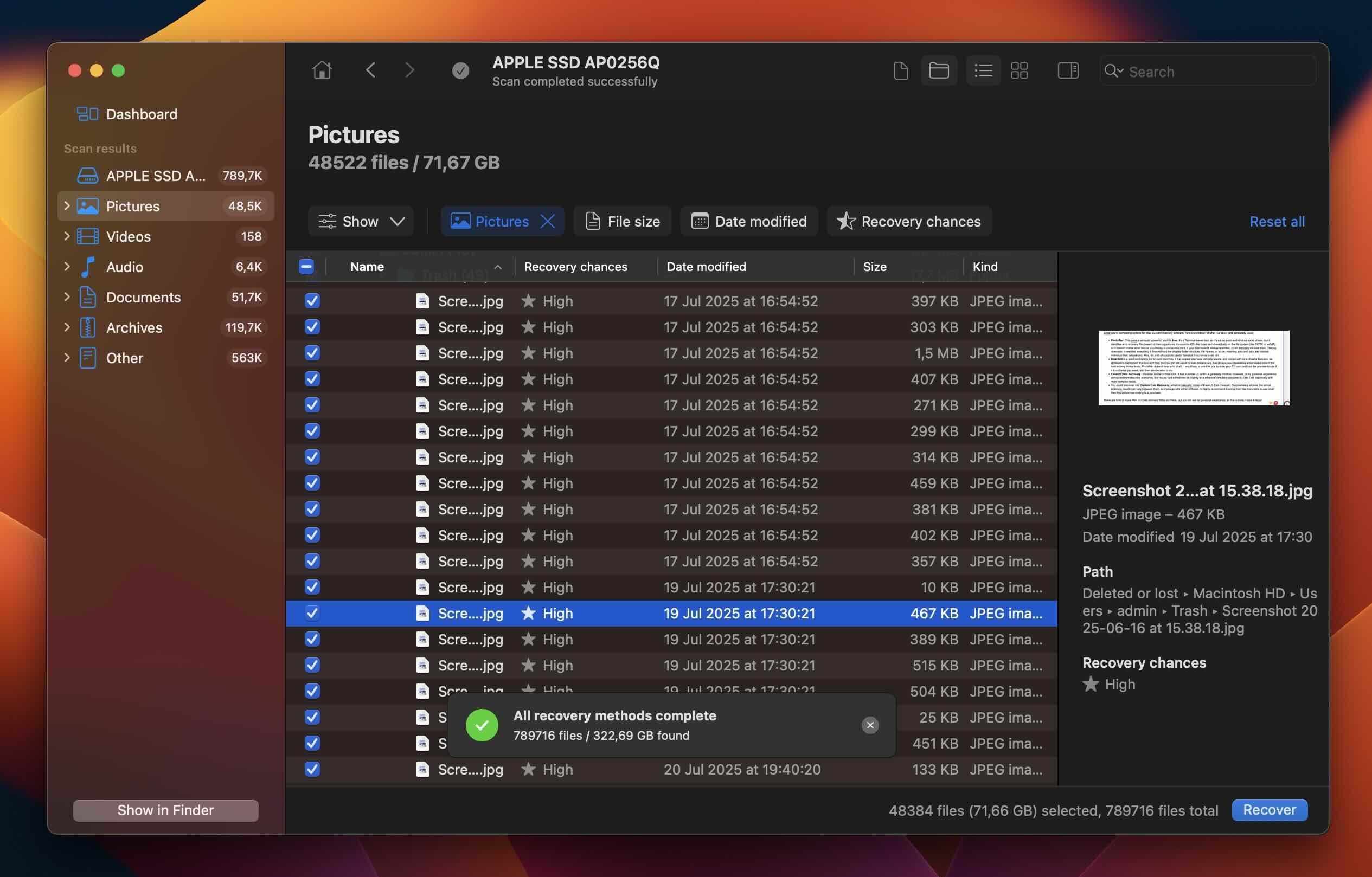 preview found items disk drill