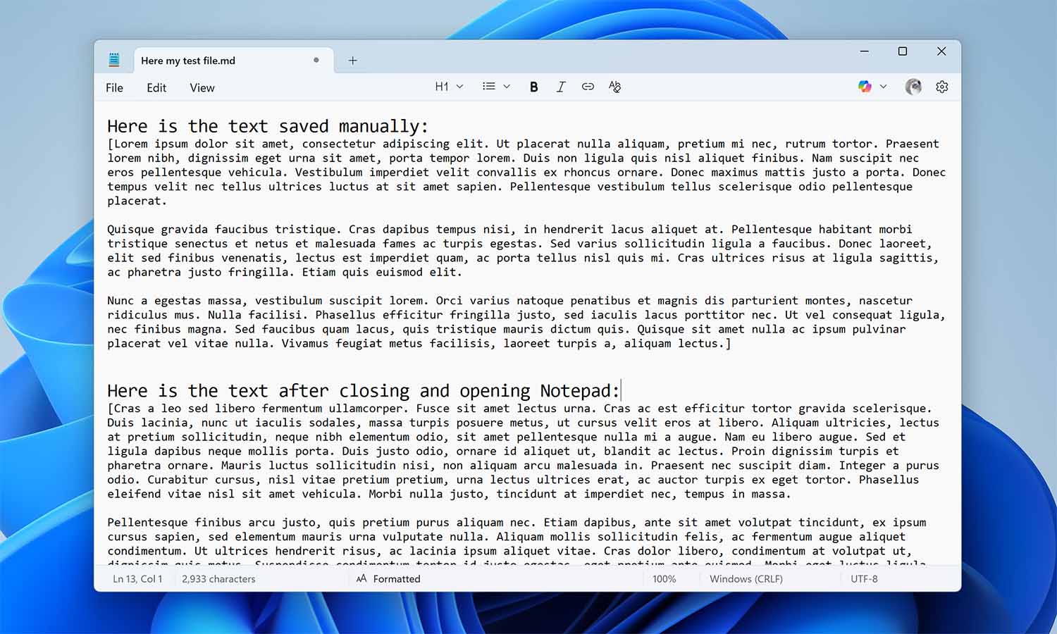 notepad autosave function 