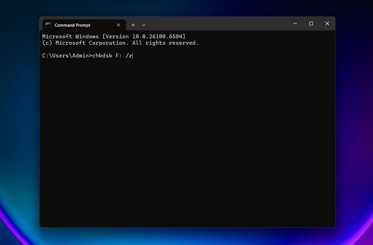 chkdsk command